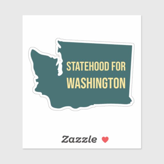 Statehood for Washington Retro Minimalist Joke シール (シート)