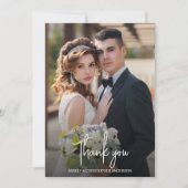 Stately エレガント Photo結婚's Thank You サンキューカード (正面)