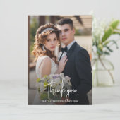 Stately エレガント Photo結婚's Thank You サンキューカード (スタンド正面)