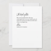 Stately エレガント Photo結婚's Thank You サンキューカード (裏面)