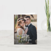Stately エレガント Photo結婚's Thank You サンキューカード (正面)
