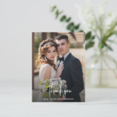 Stately エレガント Photo結婚's Thank You ポストカード (スタンド正面)