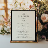 STATELY Bar Menu Wedding Sign ポスター