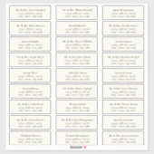 STATELY Black / Ecru Guest Address Labels シール (シート)