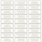 STATELY Black / Ecru Guest Address Labels シール (正面)