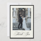 STATELY CALLIGRAPHY Wedding Photo サンキューカード (正面)