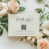 Stately Stripes Wedding QR Code 出欠カード