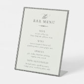STATELY Wedding Bar Menu 台座サイン (正面)