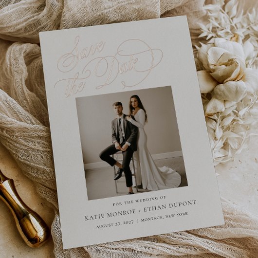 STATELY Wedding Photo Save The Date 箔招待状