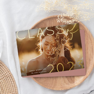 Statement Foil   Photo Graduation Announcement 箔招待状