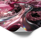 Statement Silver ABSTRACT ART アートプリント v2 ポスター (角)
