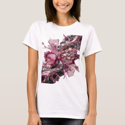 Statement Silver ABSTRACT ART アートプリント v2 Tシャツ (正面)