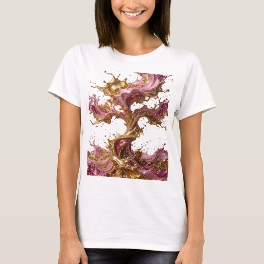 Statement Silver ABSTRACT ART アートプリント v2 Tシャツ (正面)