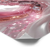 Statement Silver ABSTRACT ART アートプリント v3 ポスター (角)
