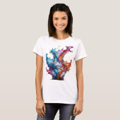 Statement Silver ABSTRACT ART Statement Tee v4 Tシャツ (正面フル)