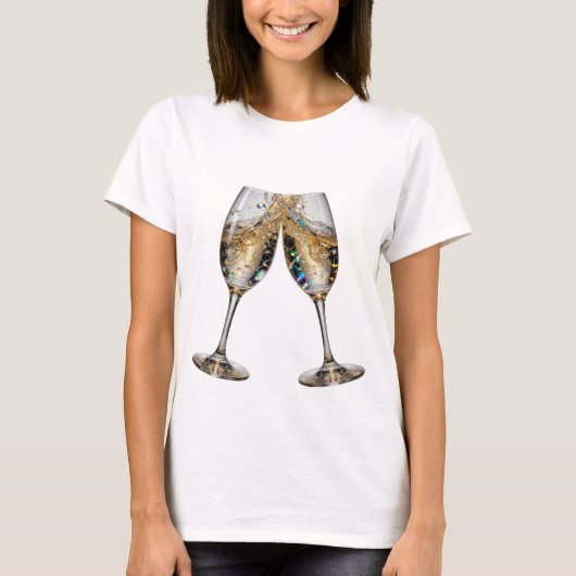 Statement Silver CHEERS TO GOOD HEALTH スランテープリントTシ Tシャツ (正面)