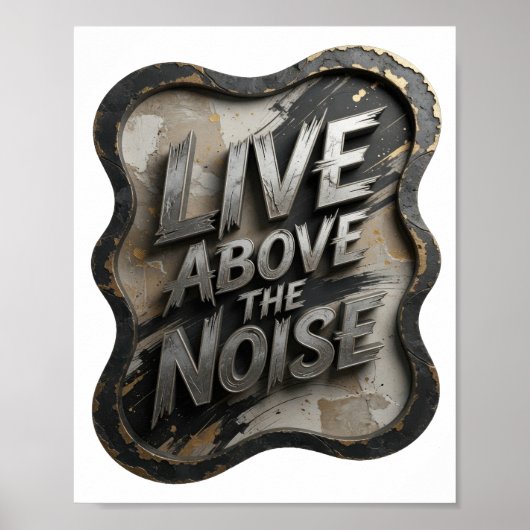 Statement Silver LIVE ABOVE THE NOISE ポスター (正面)