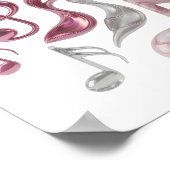 Statement Silver MUSIC IN EVERY NOTE 3Dテキストアート ポスター (角)