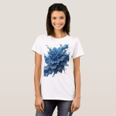 Statement Silver WATER FLOW ウェアラブルアート Tシャツ (正面フル)