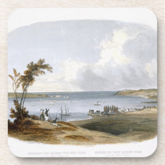 Staten Islから取られるニューヨークの湾への記入項目 コースター (正面)