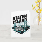 Staten Island New York Ferry _1  カード (黄色い花)