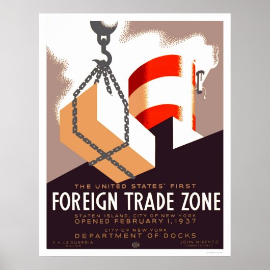 Staten Island Trade 1937 WPA ポスター (正面)