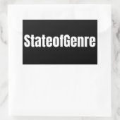 StateOfGenre白黒の矩形ステッカー 長方形シール (バッグ)