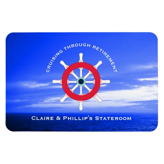 Stateroomドアマーカーの除パーソナライズされた去 マグネット (横)