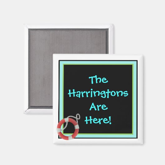 Stateroomドアマーパーソナライズされたカーはこちら マグネット (正面/裏面)