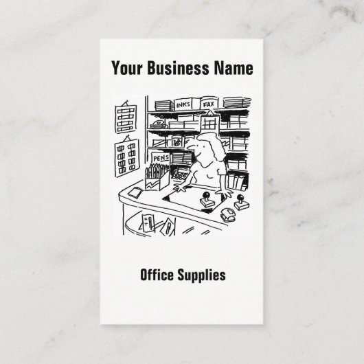 Staters & Office Supplies漫画の名刺 名刺 (裏面)