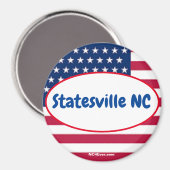 Statesville NC愛国的な場所マグネット マグネット (正面/裏面)