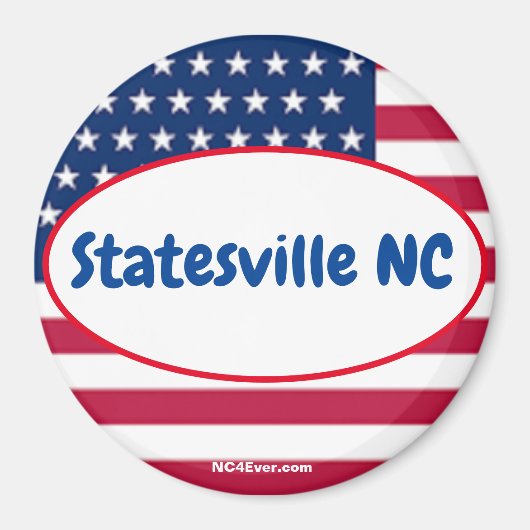 Statesville NC愛国的な場所マグネット マグネット (正面)