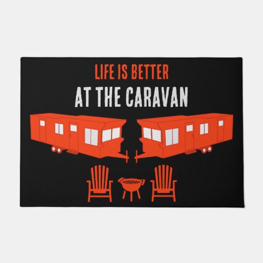 Static Caravan Home Gift ドアマット (正面)