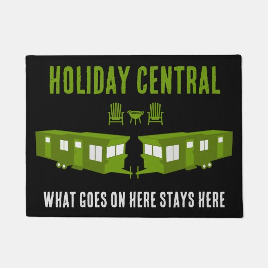 Static Caravan Home Gift ドアマット (正面)