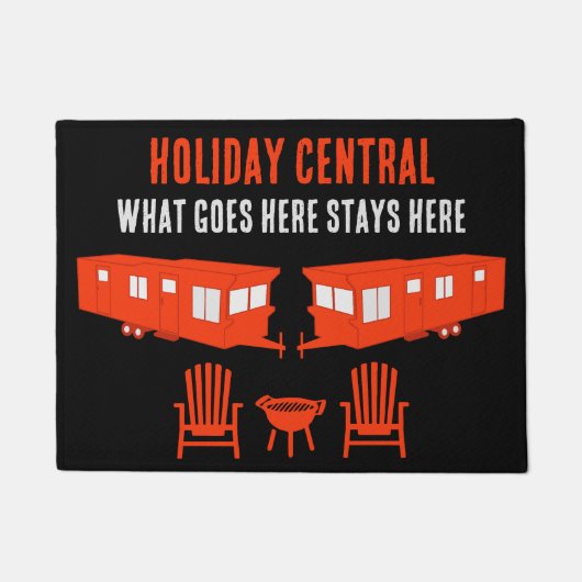 Static Caravan Home Gift ドアマット (正面)