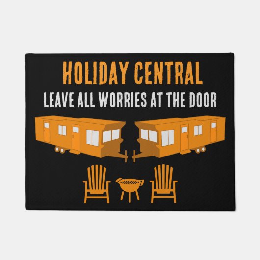 Static Caravan Home Gift ドアマット (正面)