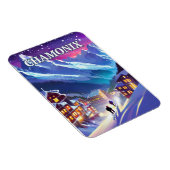 Station de ski Chamonix, perle alpine マグネット (右側)