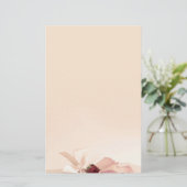 stationery beige rose paper 便箋 (スタンド正面)