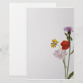 Stationery colorful flowers 便箋 (正面/裏面)