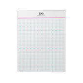 Stationery Monogram Initials Dot Grid Notepad ノートパッド (回転)