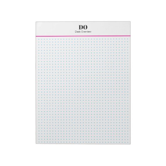 Stationery Monogram Initials Dot Grid Notepad ノートパッド (回転)
