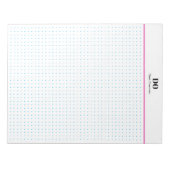Stationery Monogram Initials Dot Grid Notepad ノートパッド (正面)
