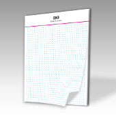 Stationery Monogram Initials Dot Grid Notepad ノートパッド