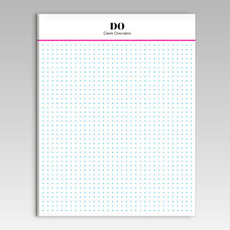 Stationery Monogram Initials Dot Grid Notepad ノートパッド