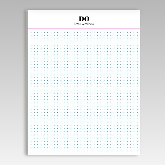 Stationery Monogram Initials Dot Grid Notepad ノートパッド