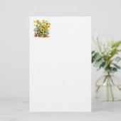 Stationery Paper-Sunflowers 便箋 (スタンド正面)