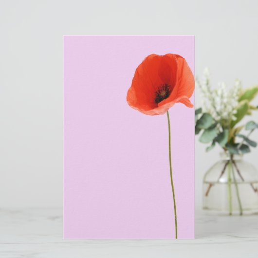 Stationery poppy 便箋 (スタンド正面)