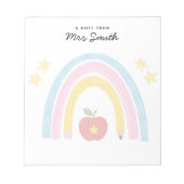 Stationery Rainbow Teacher appreciation Note  ノートパッド (正面)