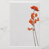 Stationery red flowers 便箋 (正面)