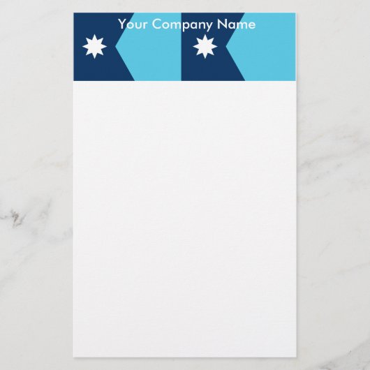 Stationery with Flag of Minnesota, USA 便箋 (正面)